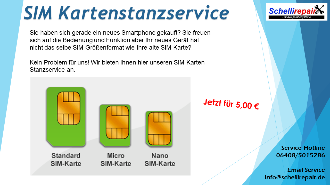SIM Kartenstanzservice